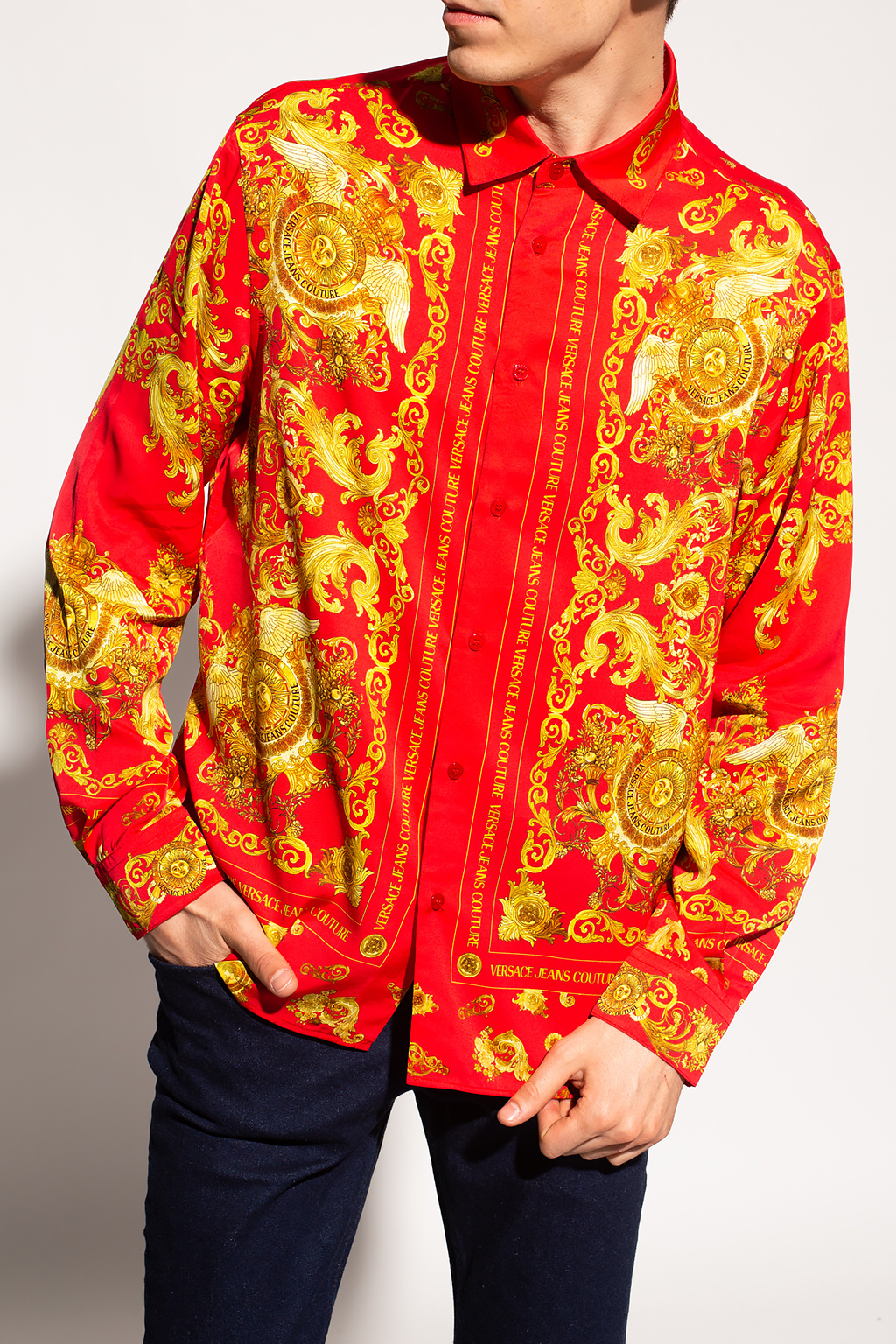 Versace Jeans Couture Baroque print shirt | Men's Clothing | Vitkac